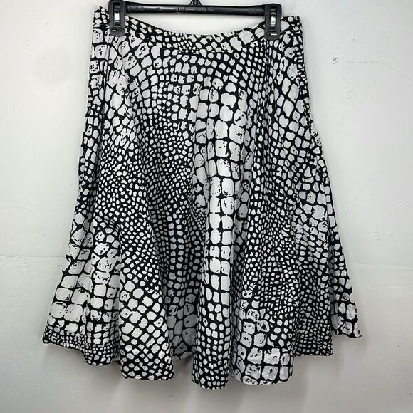 Edme & Esyllte Anthropogie Animal Print Knee Length A Line Skirt w/Lining SZ 12 - Picture 9 of 16